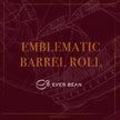 EverBean Emblematic Barrel Roll kaffebønner 250 g – romfadlagrede colombianske Arabica-bønner (Caturra) fra Caldas, 2000 moh., naturlig forarbejdning og lagring på egetræs romfade med smagsnoter af rom, mørk chokolade, rosiner, kanel og vanilje, specialkaffe til filter, stempel, AeroPress og Chemex