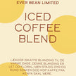 EverBean ICED Coffee Blend kaffebønner 250 g – 100% Arabica Bourbon blend fra Kenya og Burundi, ristet i Vejle, udviklet til cold brew og iskaffe med friske florale noter, dyb mørk chokolade og let bitter eftersmag samt frisk bærfinish fra Burundi