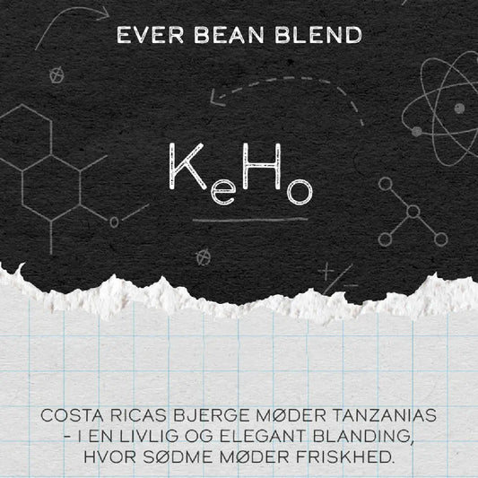 EverBean KeHo 250 g kaffebønner – fyldig arabica blend fra Kenya og Honduras med noter af solbær og nødder samt balanceret syre, velegnet til espresso, mokkakande og kraftig filterkaffe