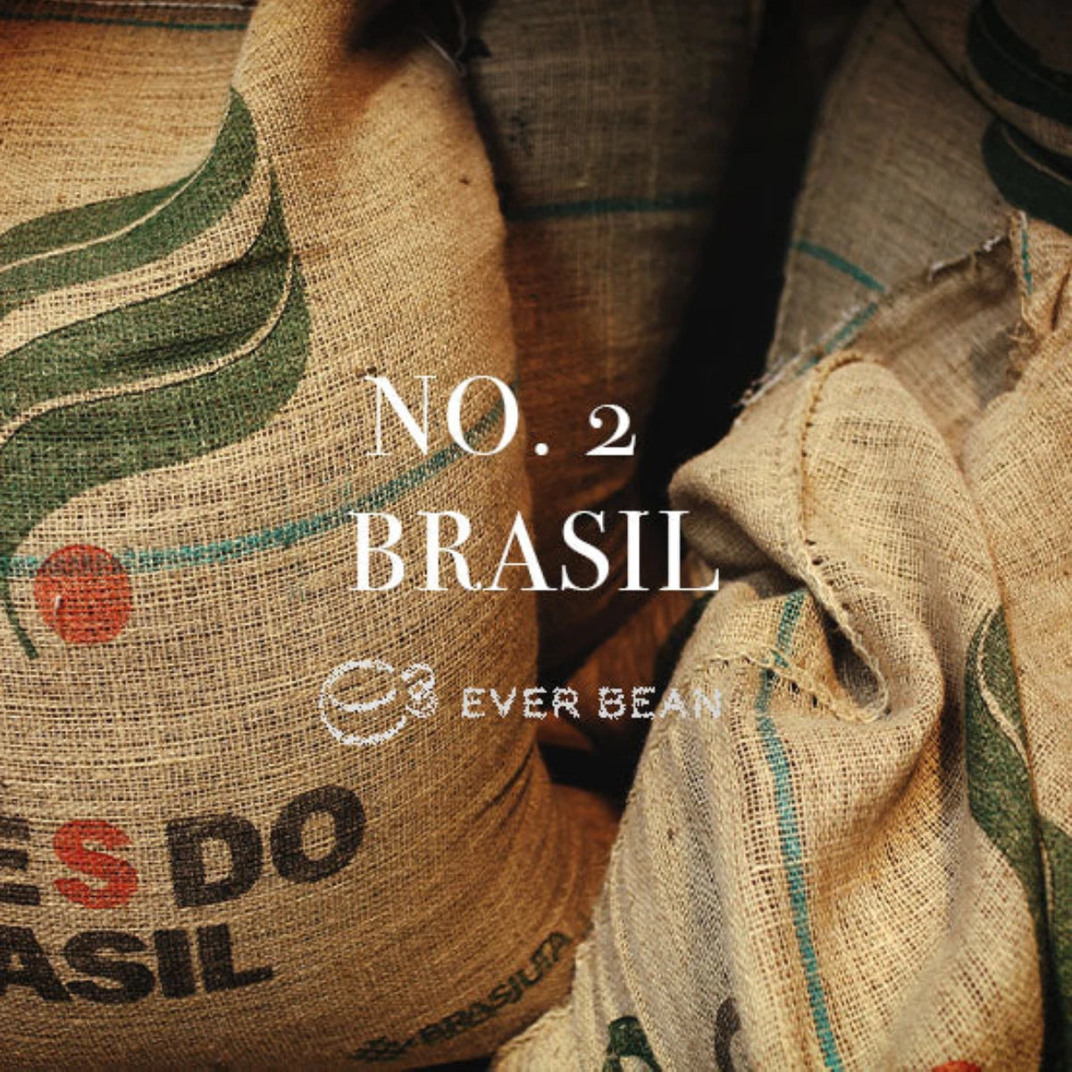 EverBean No. 02 Brasilen øko kaffebønner 250 g – økologiske 100% Arabica Bourbon-bønner fra Brasilien (Sao Paulo) dyrket i 600–1.200 m højde, naturligt/soltørret forarbejdning, smagsnoter af nød, marcipan og søde bær med lav syrlighed og god dybde