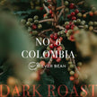 EverBean No. 06 · Colombia Dark Roast kaffebønner 250 g – mørkristet single origin Arabica fra Caldas, Colombia (1.300–1.500 moh.), naturligt forarbejdet/soltørret, med smagsnoter af søde karamelliserede nødder og chokolade, cremet espresso-profil med frugtig sødme og let bitter eftersmag