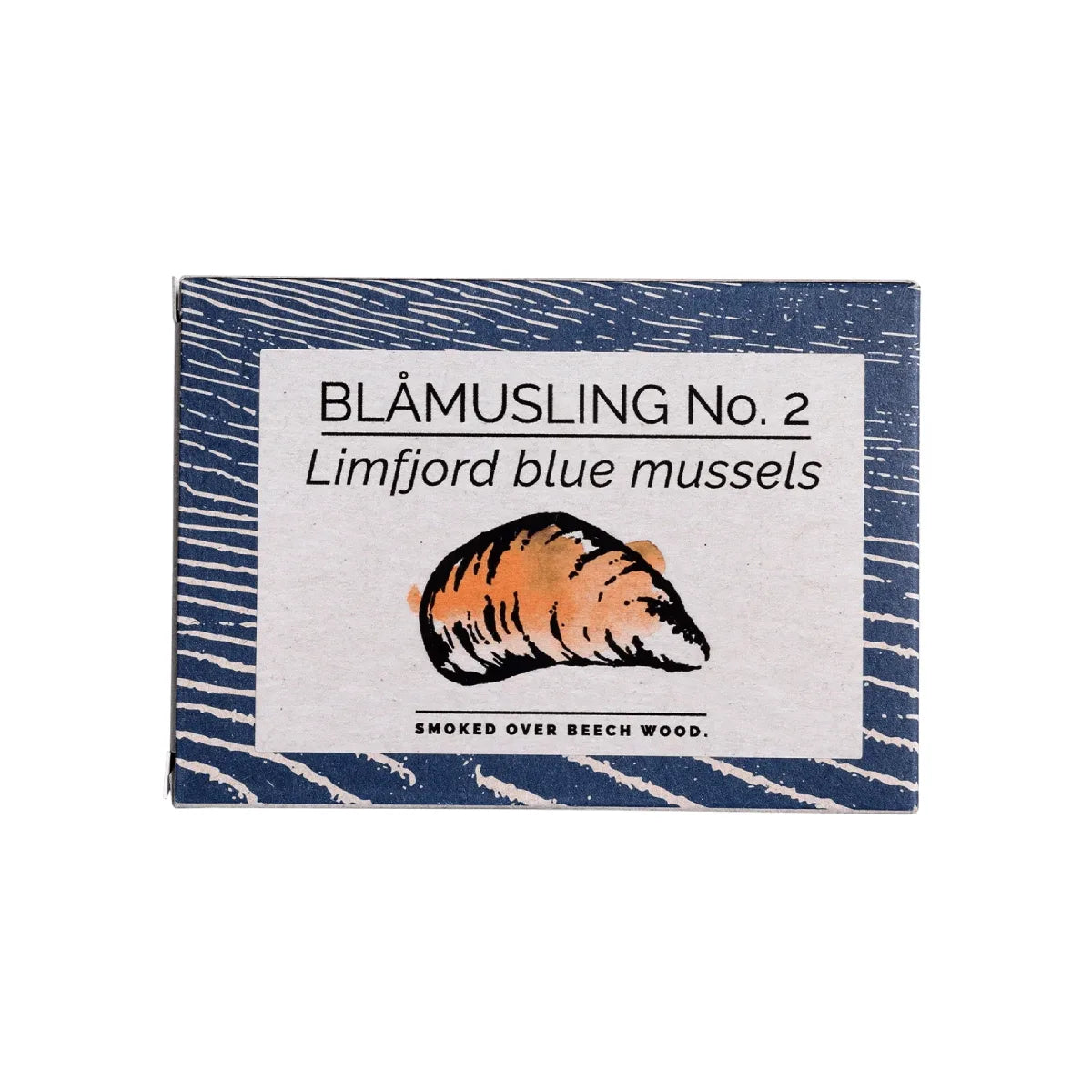 Fangst Blåmusling No. 2 100 g – røgede Limfjord-blåmuslinger røget over bøgetræ og lagt i koldpresset rapsolie, nordisk tapas på dåse til brød, salat og enkle serveringer