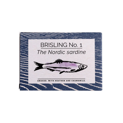 Fangst Brisling No. 1 100 g – røget brisling (nordisk sardine) fra Østersøen, håndpakket i koldpresset rapsolie med kamille og lyng, premium dåsefisk til rugbrød, tapas, salater og nem servering med citron