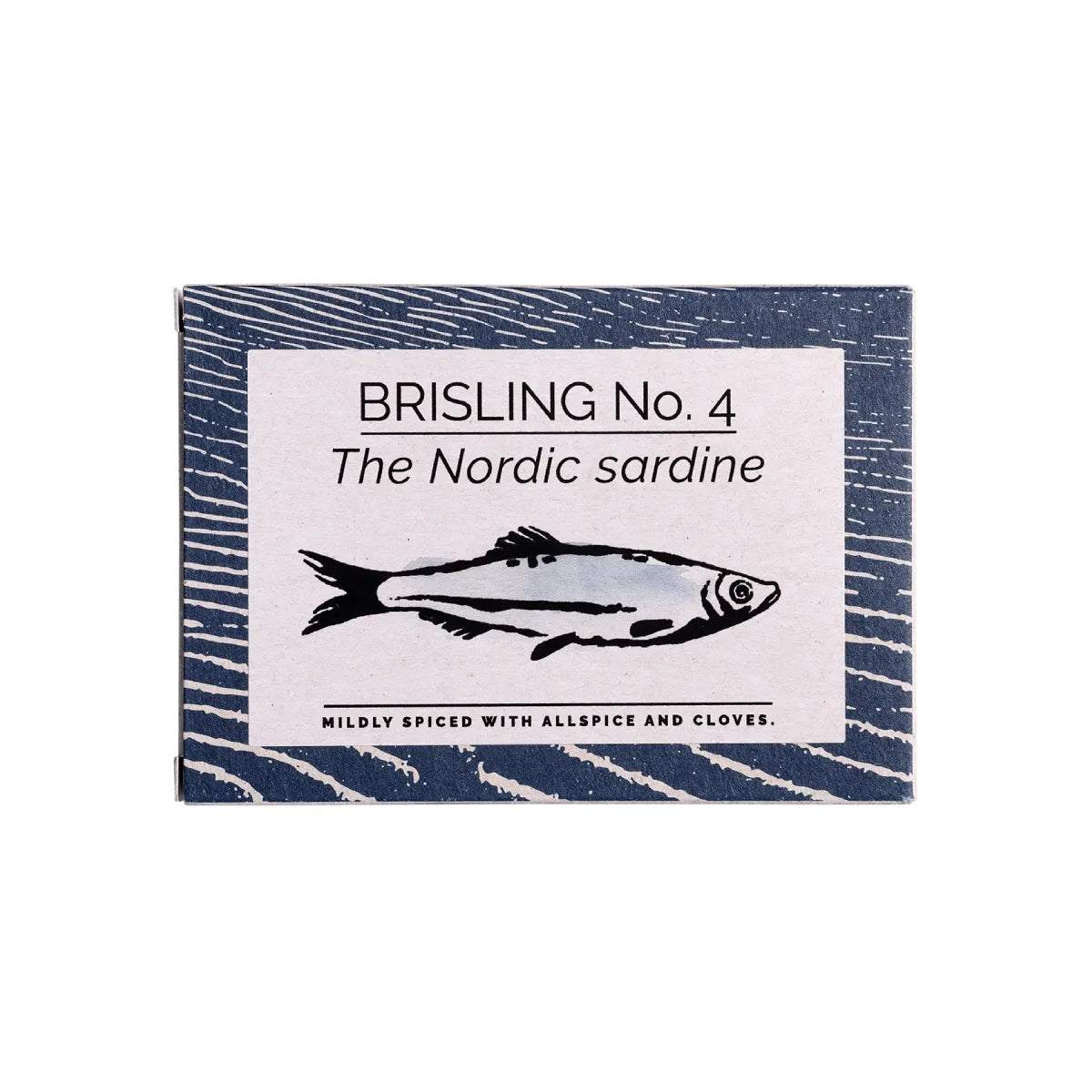 Fangst Brisling No. 4 100 g – nordisk sardine/brisling fra Østersøen (FAO 27.III.d) i koldpresset rapsolie, mildt krydret med allehånde og nellike; premium dåsefisk til rugbrød, ristet brød og tapas, saftig og fyldig med varm, aromatisk krydderprofil