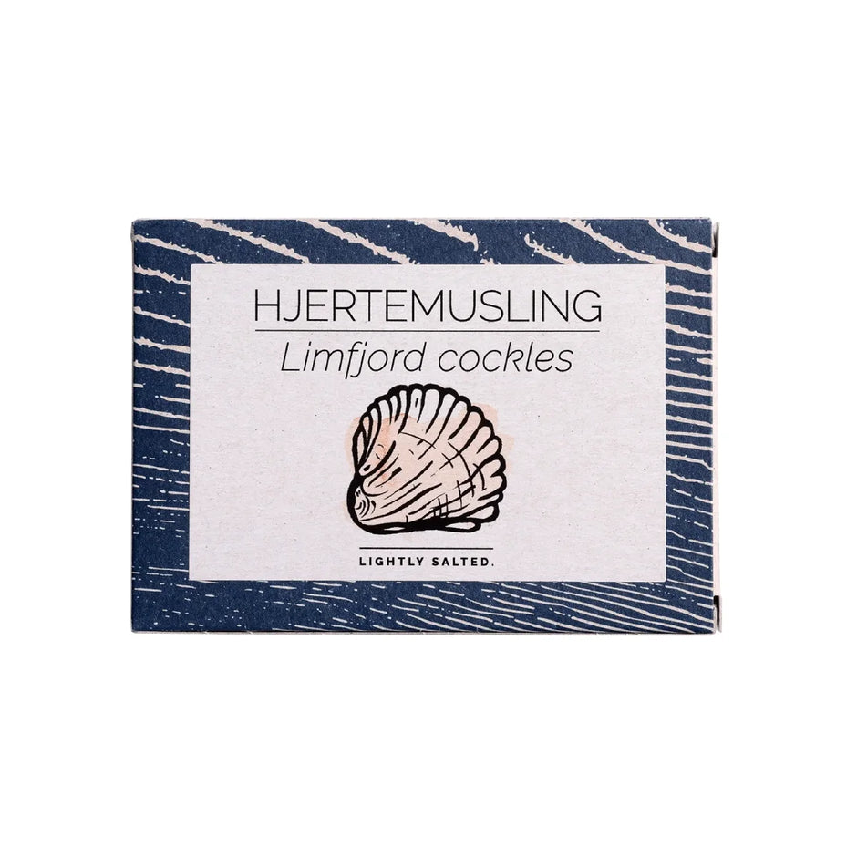 Fangst Hjertemusling 110 g – hjertemuslinger fra Limfjorden i koldpresset økologisk rapsolie med mild, let salt smag og fast struktur, klar til servering på brød, i salat eller som nordisk tapas
