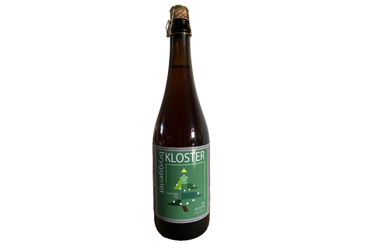 Klosterbryggeriet Kloster Grøn Jul gylden juleøl med nelliker, 75 cl