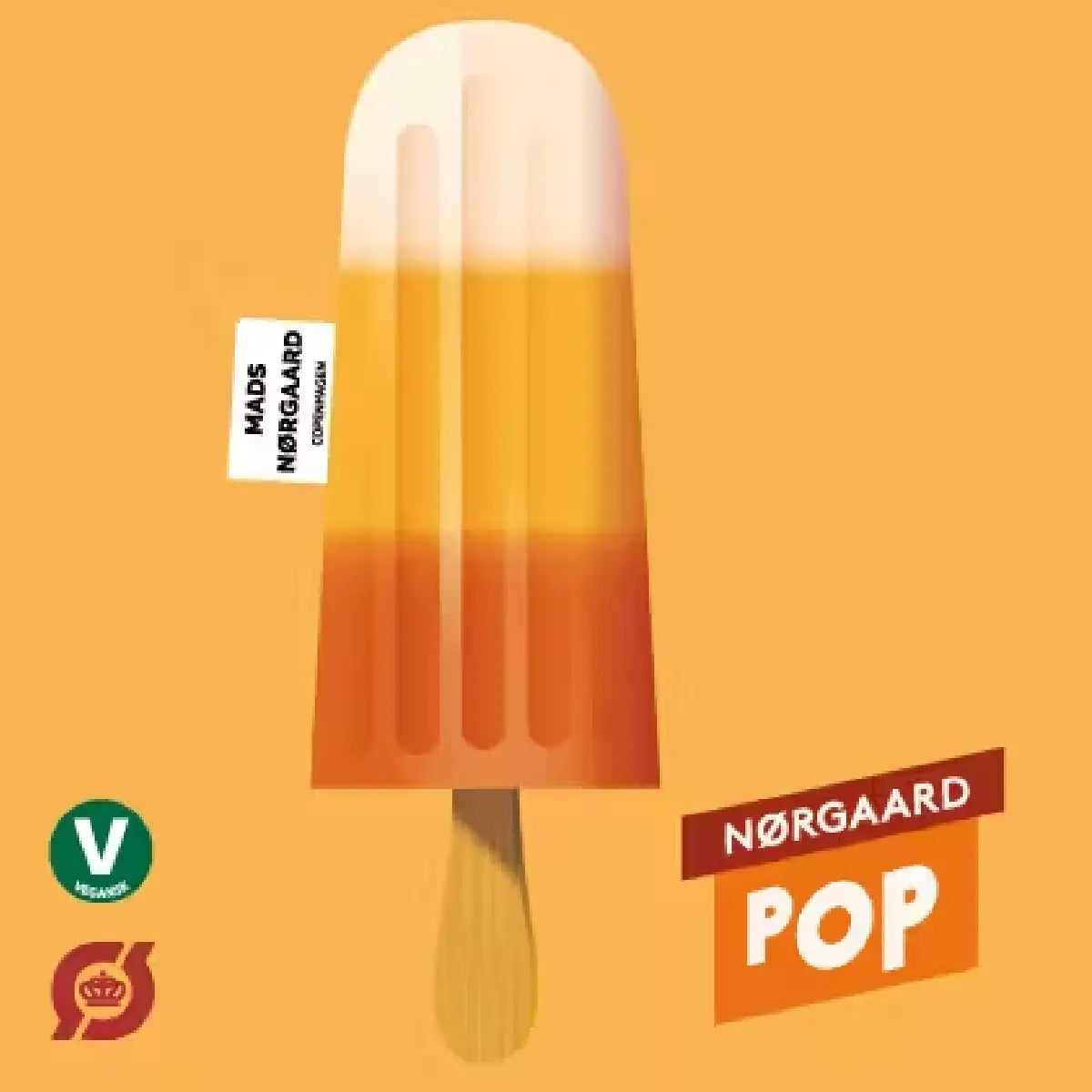 Hansens Mads Nørgaard Pop Ø økologisk frugtis med abrikos, ananas, appelsin, citron, lime, hyldeblomst og mynte, 6,5 cl
