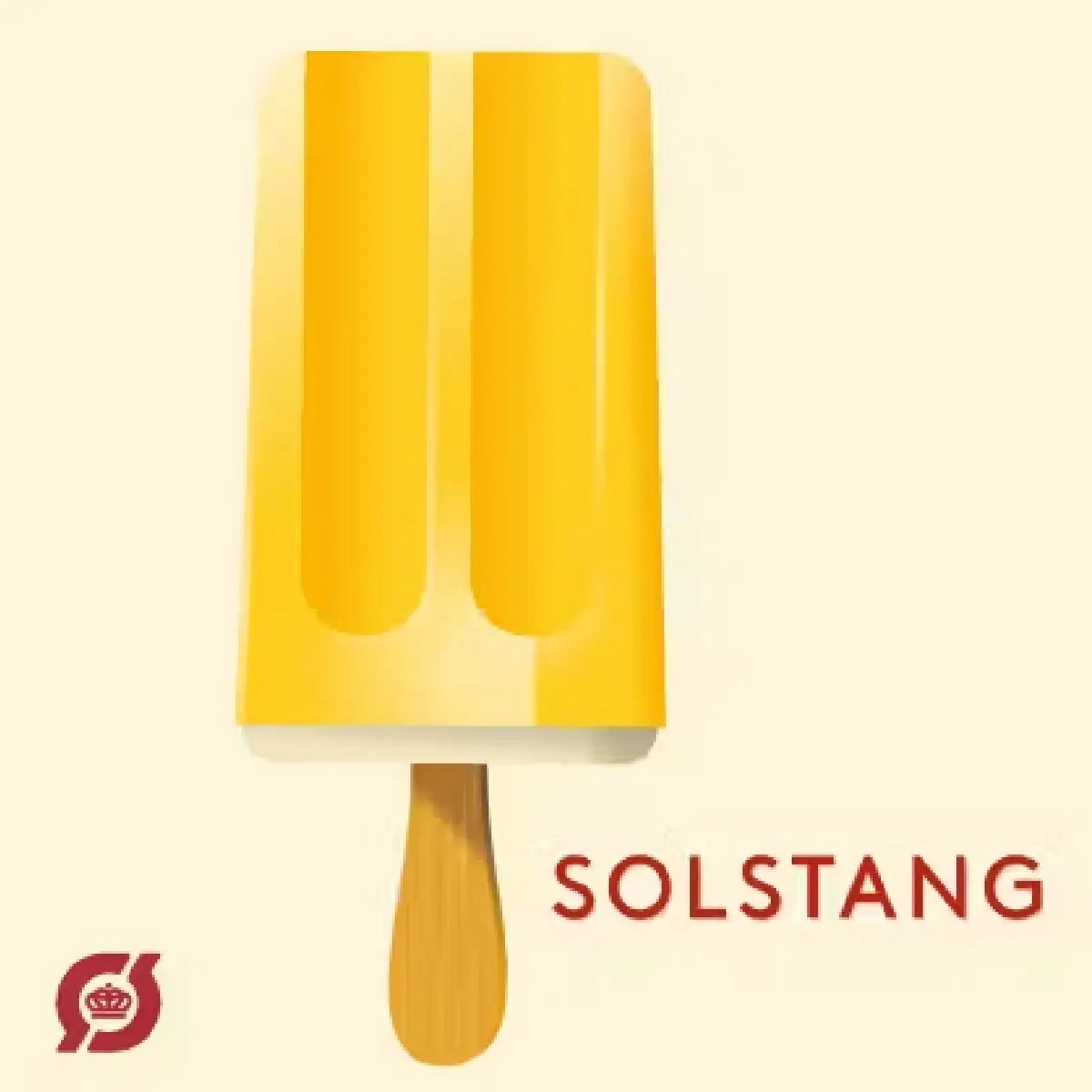 Hansens Solstang Ø økologisk flødeis med ananassaft, appelsinsaft, citronsaft og vanille, 7,5 cl