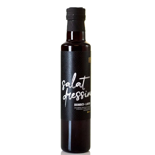 HØST salatdressing med brombær og lakrids, 250 ml – frugtig dressing med brombær (18,8%), æblecidereddike og et strejf af lakridspulver, perfekt til salater med grønne blade og ost