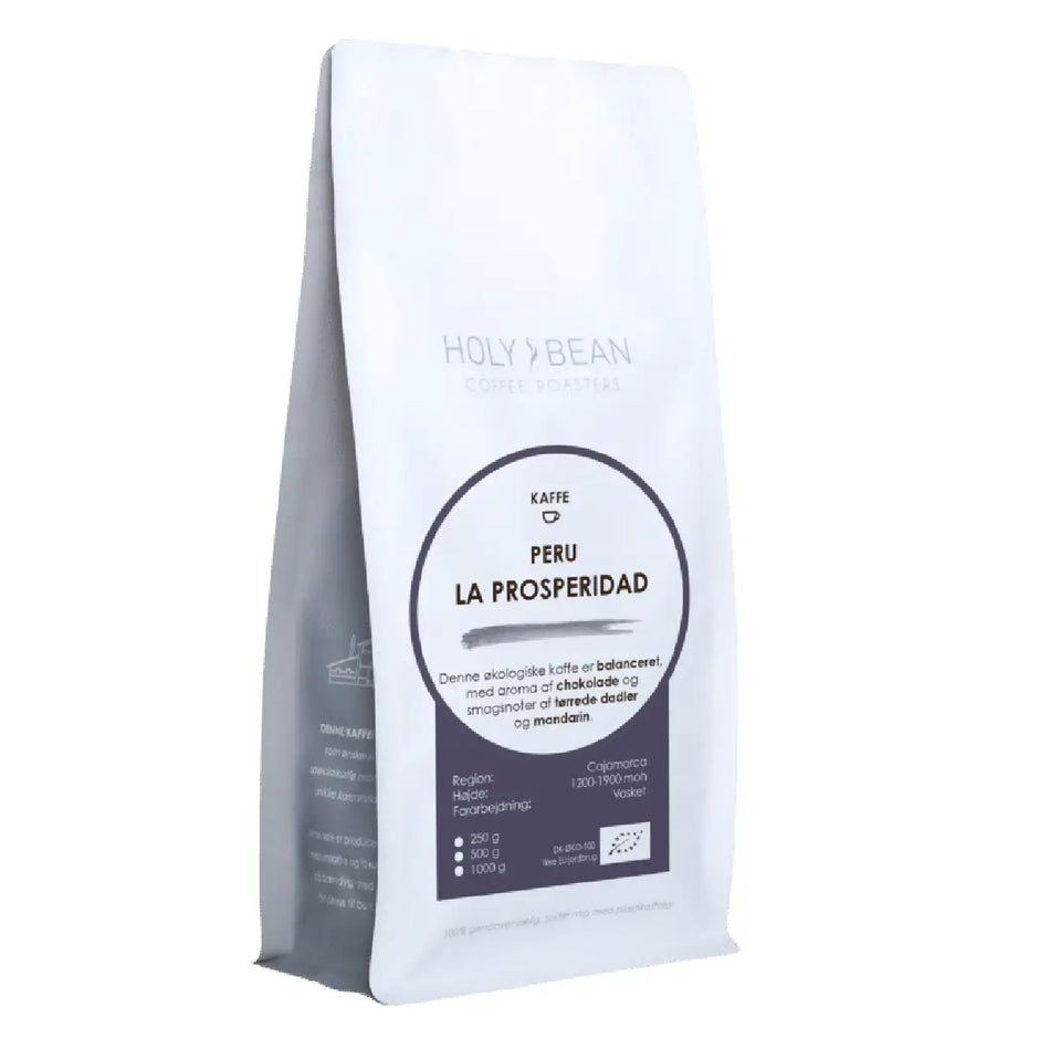 Holy Bean Peru La Prosperidad økologisk filterkaffe fra Peru med frugtig og intens smagsprofil