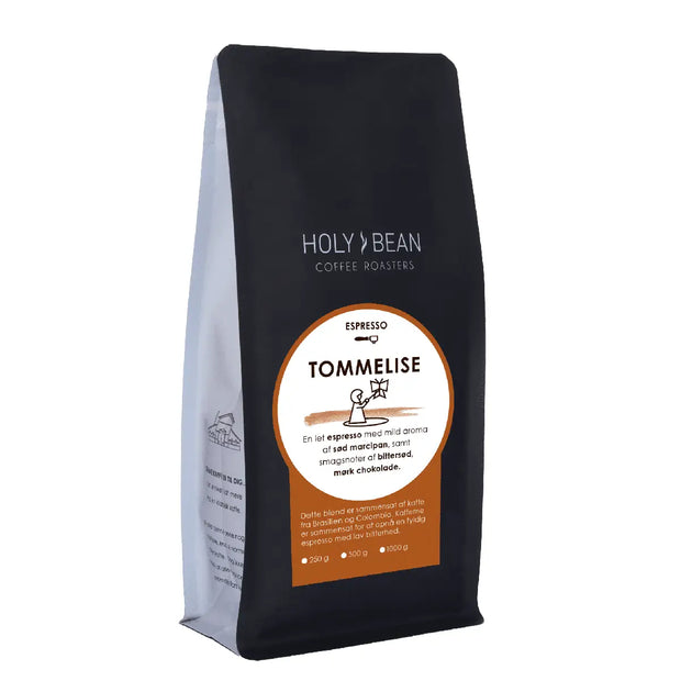 Holy Bean Tommelise Espresso 250 g med kaffe fra Brasilien og Colombia
