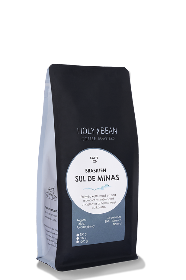 Holy Bean Brasilien Sul De Minas filterkaffe fra Minas Gerais med chokolade og tørret frugt i 250 g pose