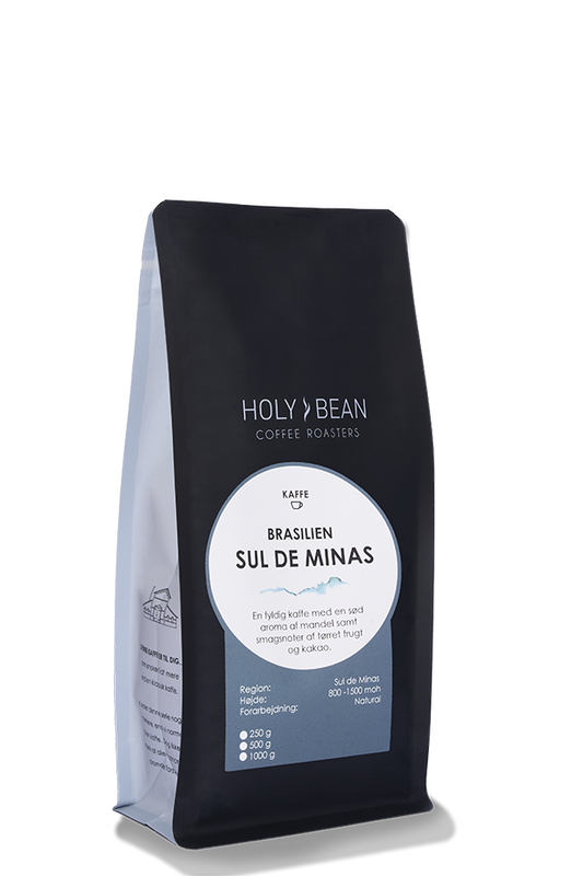 Holy Bean Brasilien Sul De Minas filterkaffe fra Minas Gerais med chokolade og tørret frugt i 1kg pose