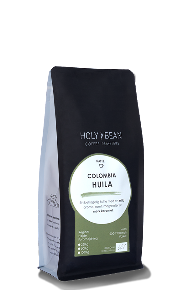 Holy Bean Colombia Huila ØKO filterkaffe fra Colombia med noter af mørk karamel i 1kg pose