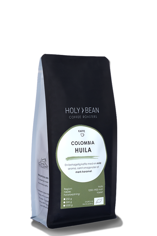 Holy Bean Colombia Huila ØKO filterkaffe fra Colombia med noter af mørk karamel i 1kg pose