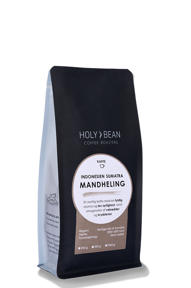 Holy Bean Indonesien Mandheling filterkaffe fra Sumatra med valnød og krydderier i 1kg pose