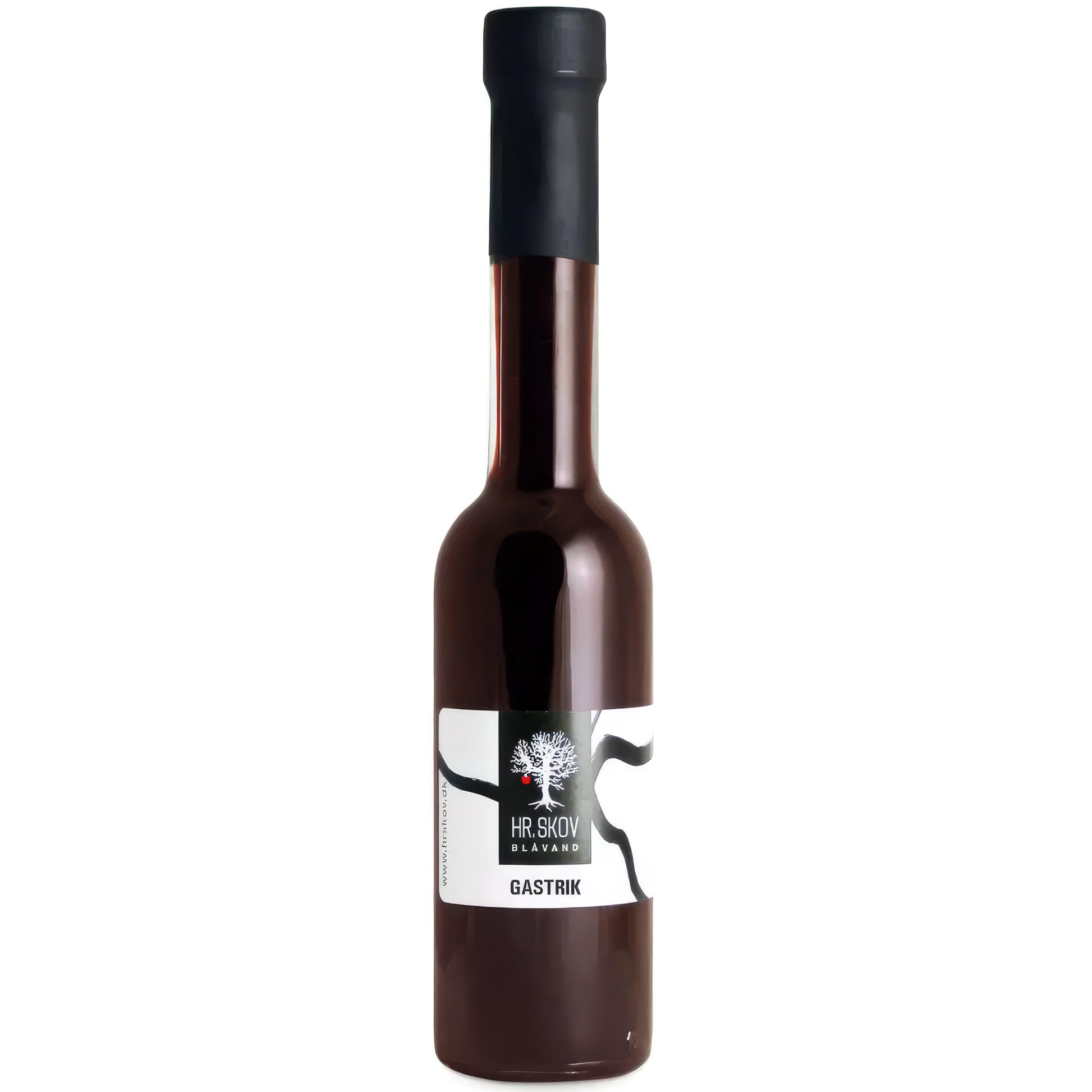 Flaske med Hr. Skov gastrik – sød-syrlig smagsgiver med balsamico og sukker, 20 cl, velegnet til saucer, glaze, gryderetter og ovnbagte grøntsager