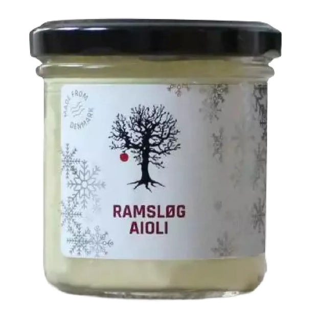Hr. Skov Jule Ramsløgs Aioli, cremet aioli med ramsløg, mild hvidløg og persille til fisk, tapas, sandwich og julefrokost