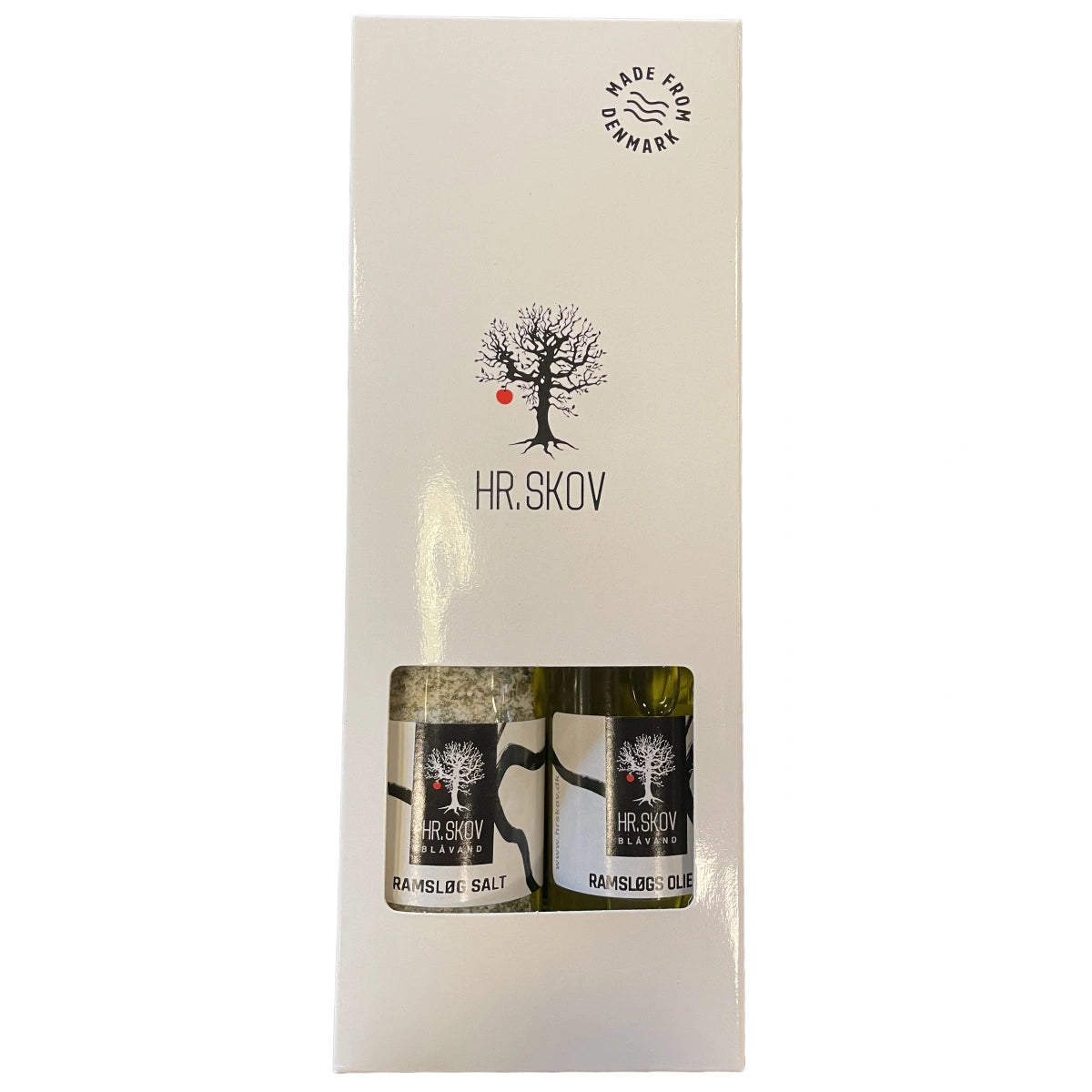 Hr. Skov gaveæske med ramsløgs salt 270 g og ramsløg olie 20 cl – delikatesse-sæt med aromatisk ramsløg til kartofler, grillmad, salater, pasta og som smagfuld finish