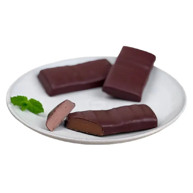Karamel Kompagniet chokoladeovertrukken pebermyntekaramel bar med blød karamel, frisk pebermynte og chokolade, 50 g