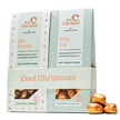 Karamelleriet Cool Christmas Caramels med Hr. Frost flødekaramel med peanuts og mørk chokolade samt Frk. Tø appelsinkaramel med hvid chokolade og passionsfrugt, 2 x 100 g