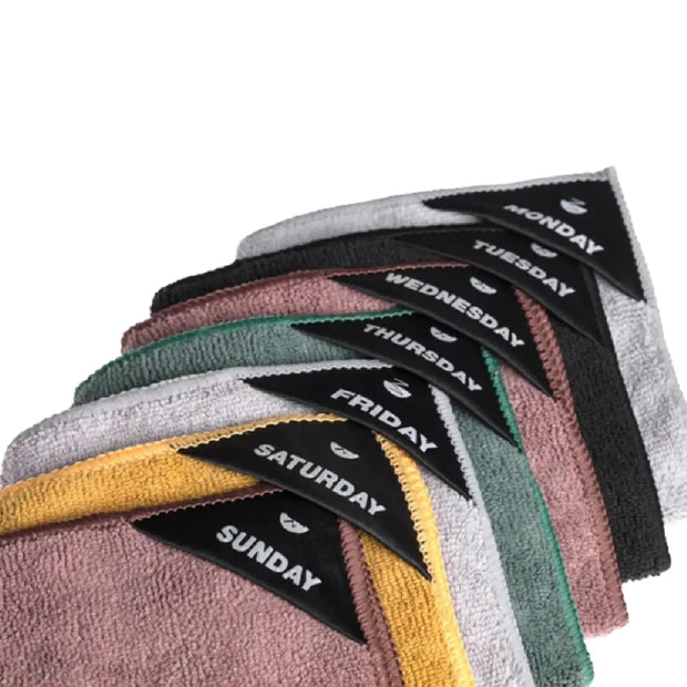Klud Ugedagsklude Multi Color 7 stk. med ugedagsmærker til køkkenet