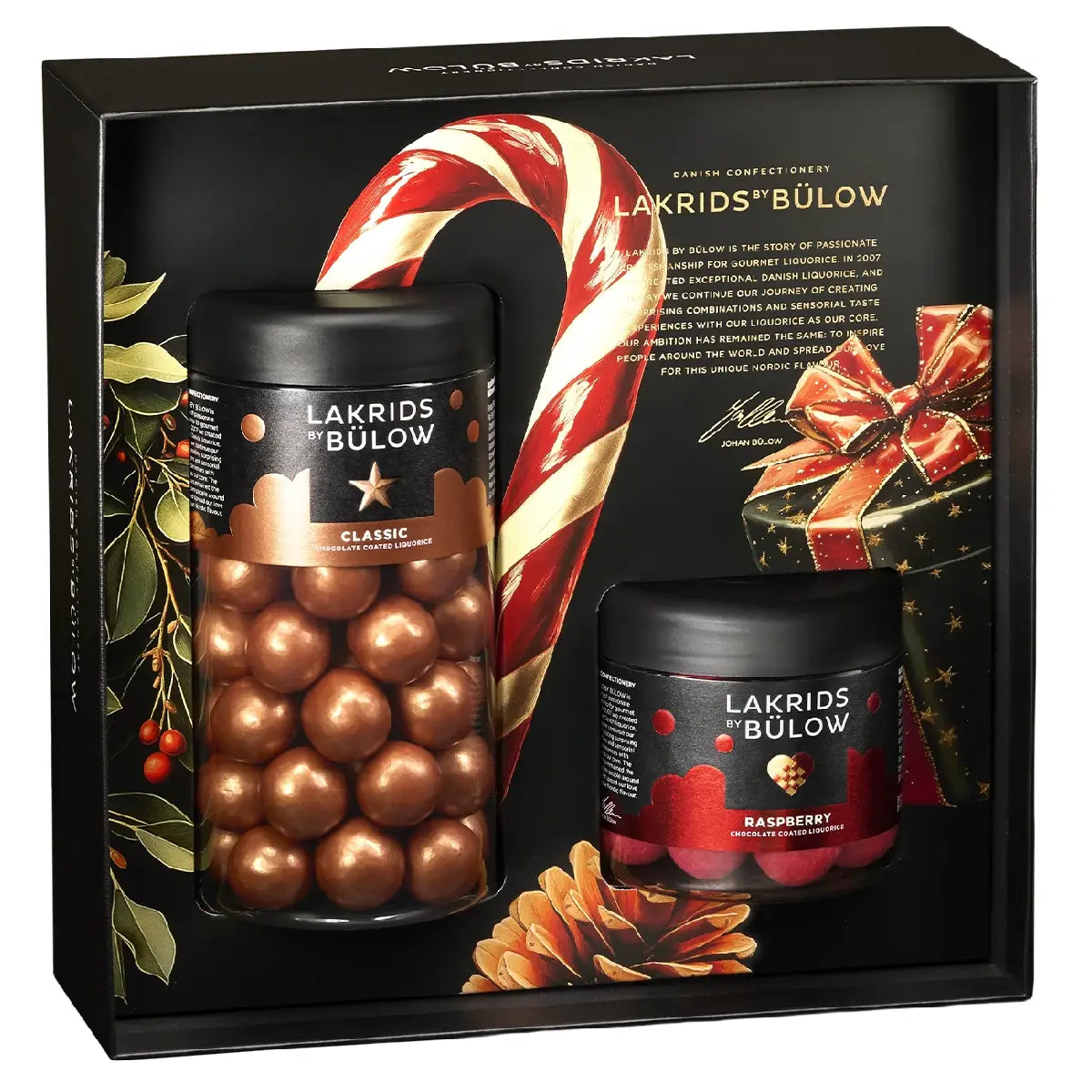 Lakrids by Bülow Winter Box Classic & Berry Small 385 g med Classic Caramel og Crispy Raspberry