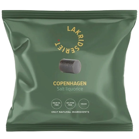 Lakridseriet Copenhagen salt lakrids i lille flowpose, 36 g