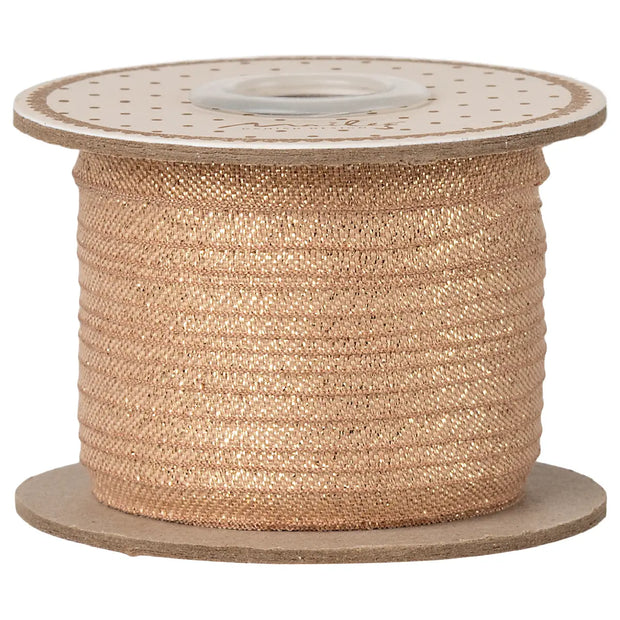 Maileg bånd vintage rosa og guld 25 m