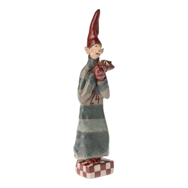 Maileg Grand Noël 12 julefigur med marcipangris og lang kjole.