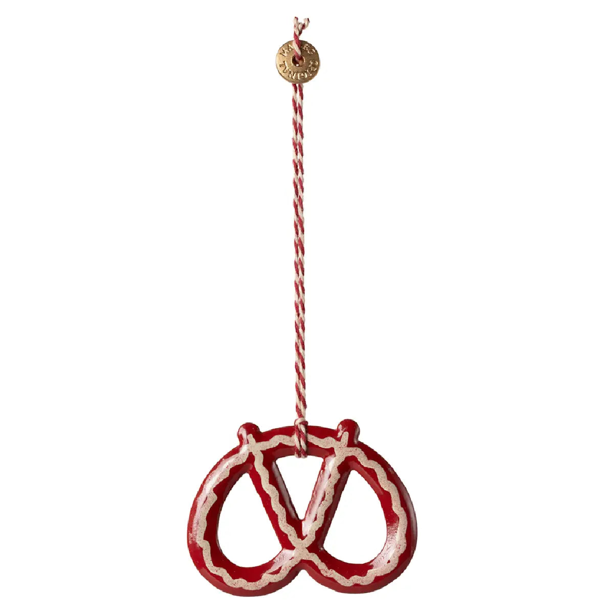 Maileg metalophæng kringle med striber