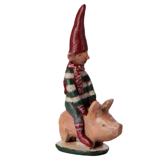 Maileg Petit Noël No. 27 nisse siddende på gris