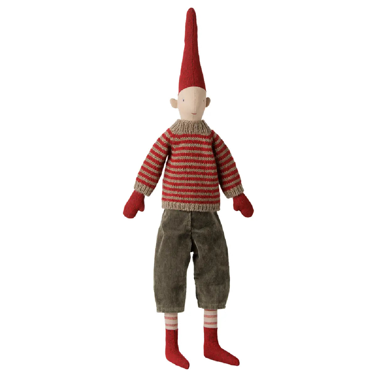 Maileg Pixy Str. 3 dreng med stribet strikket sweater