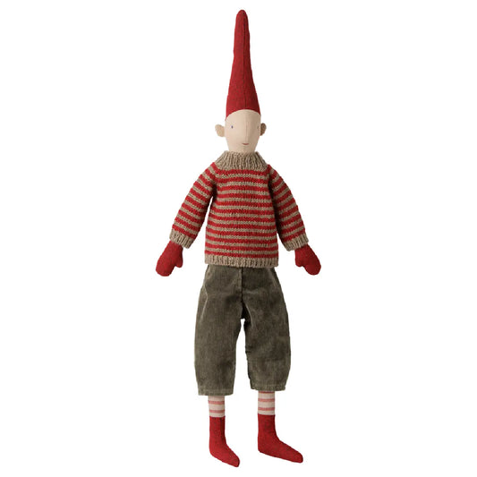 Maileg Pixy Str. 3 dreng med stribet strikket sweater