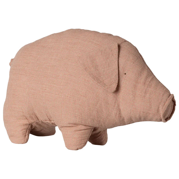 Maileg Polly Pork Medium, blød stofgris i hør og bomuld med genanvendt polyesterfyld, bamse til leg og kram