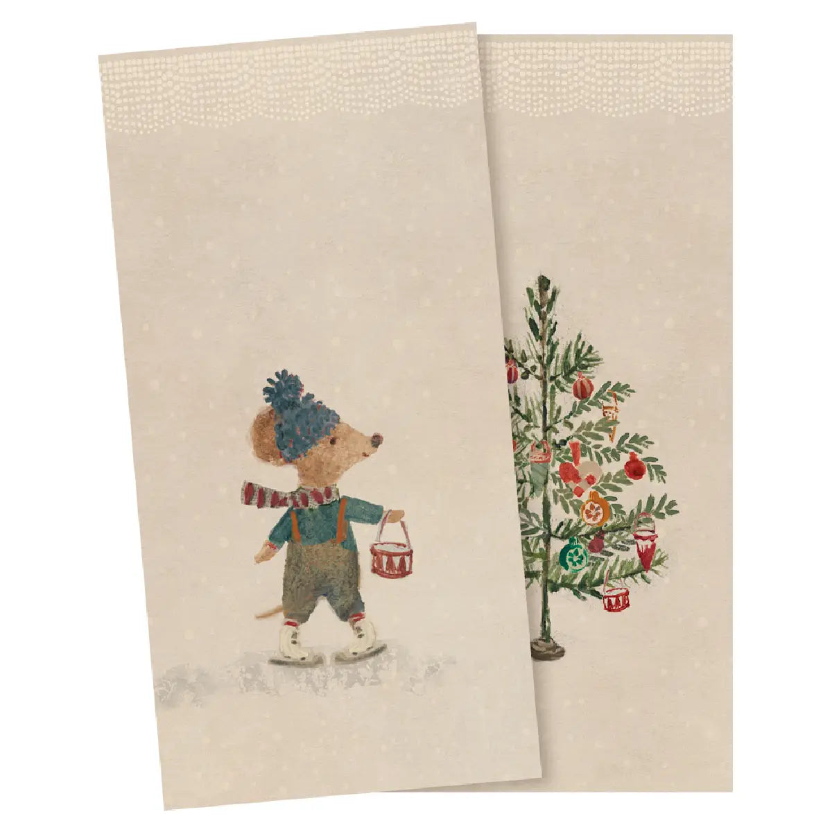 Maileg Serviet Lille Julemus 20 stk. med julemotiver