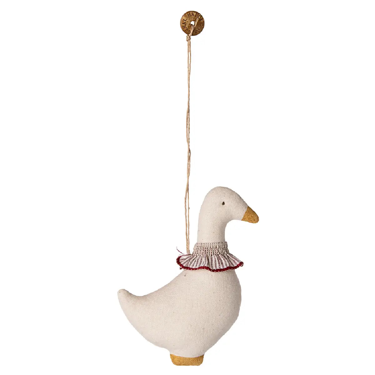 Maileg stof ornament gås med rød krave