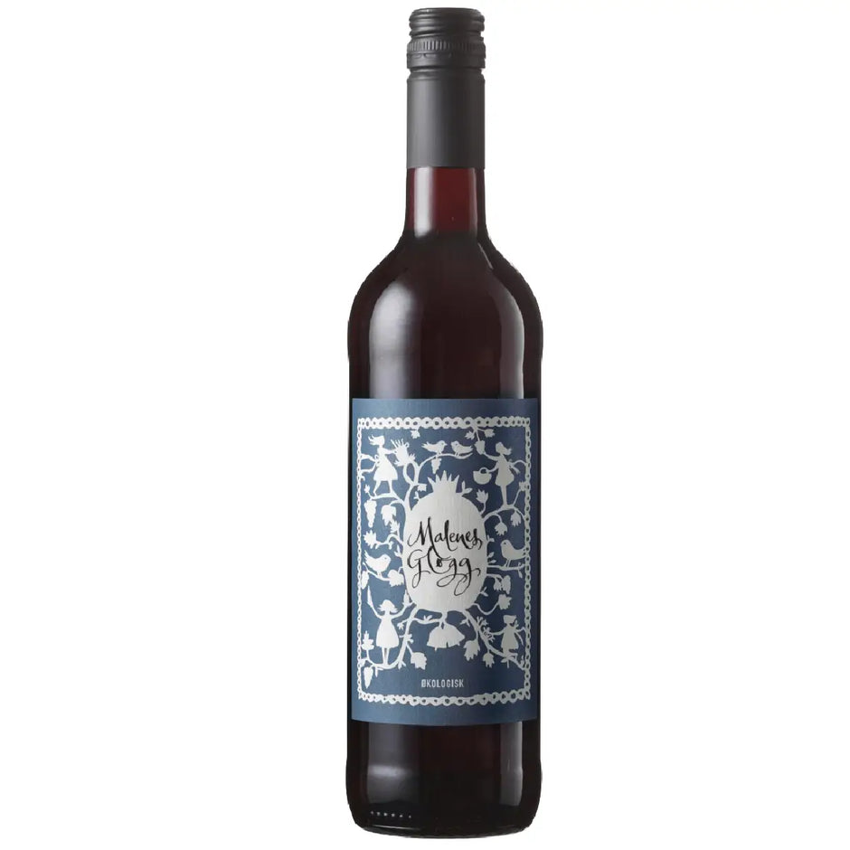 Malenes Gløgg økologisk rødvinsgløgg 75 cl med blåbær tranebær og julekrydderier