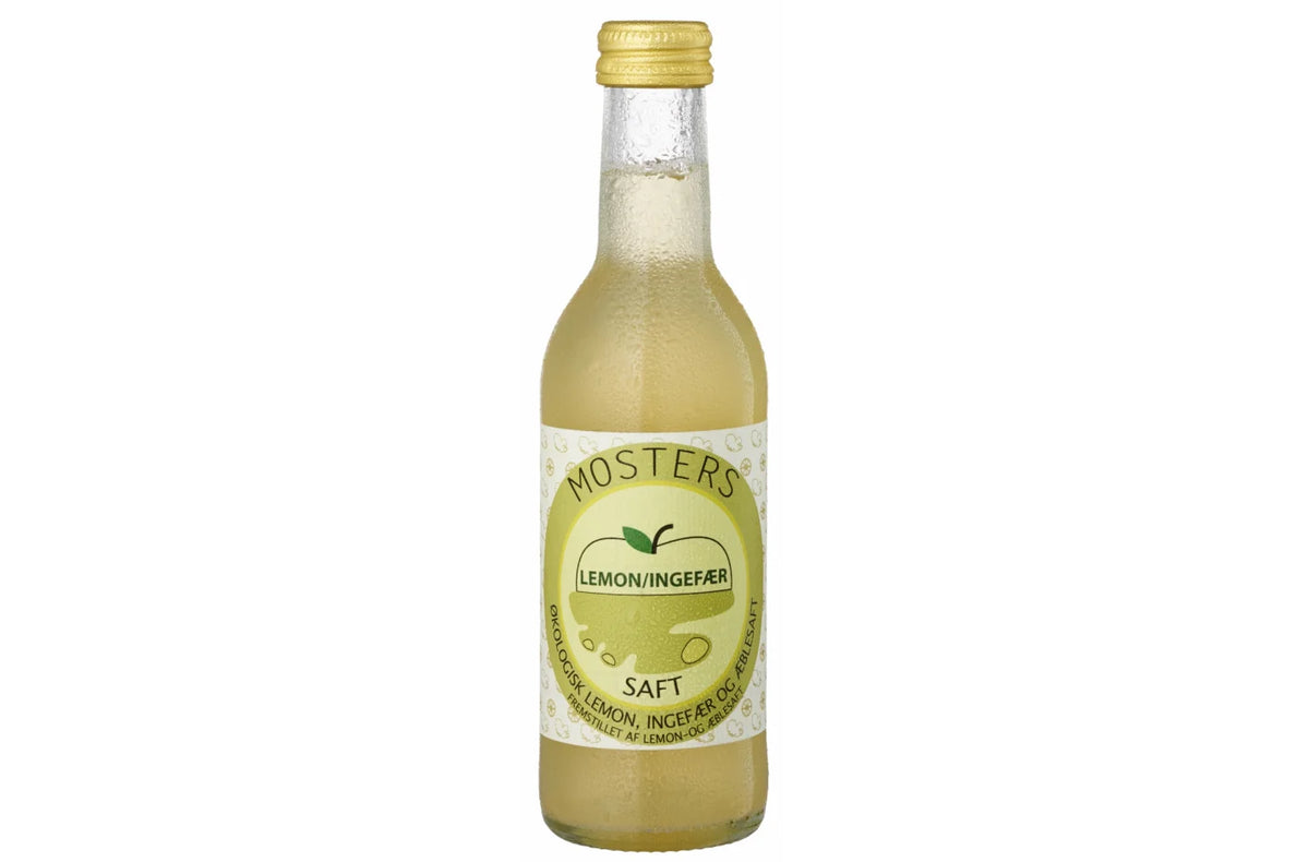 Klosterbryggeriet Mosters Ingefær Lemon økologisk saft med citrus, ingefær og æble, 25 cl