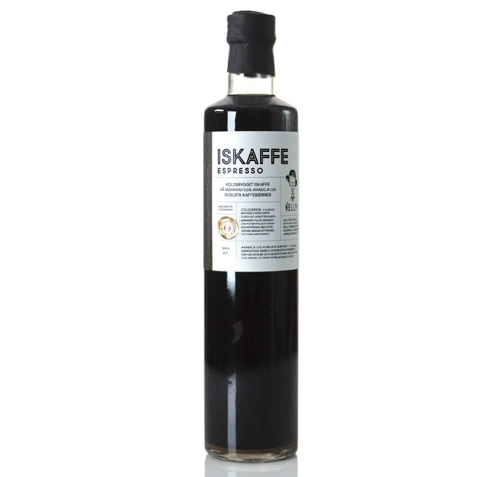 NELLY's Iskaffe Espresso 50 cl – koldbrygget iskaffe med ren espresso-smag, rund og sød kaffesmag med mindre bitterhed, klar til servering iskold