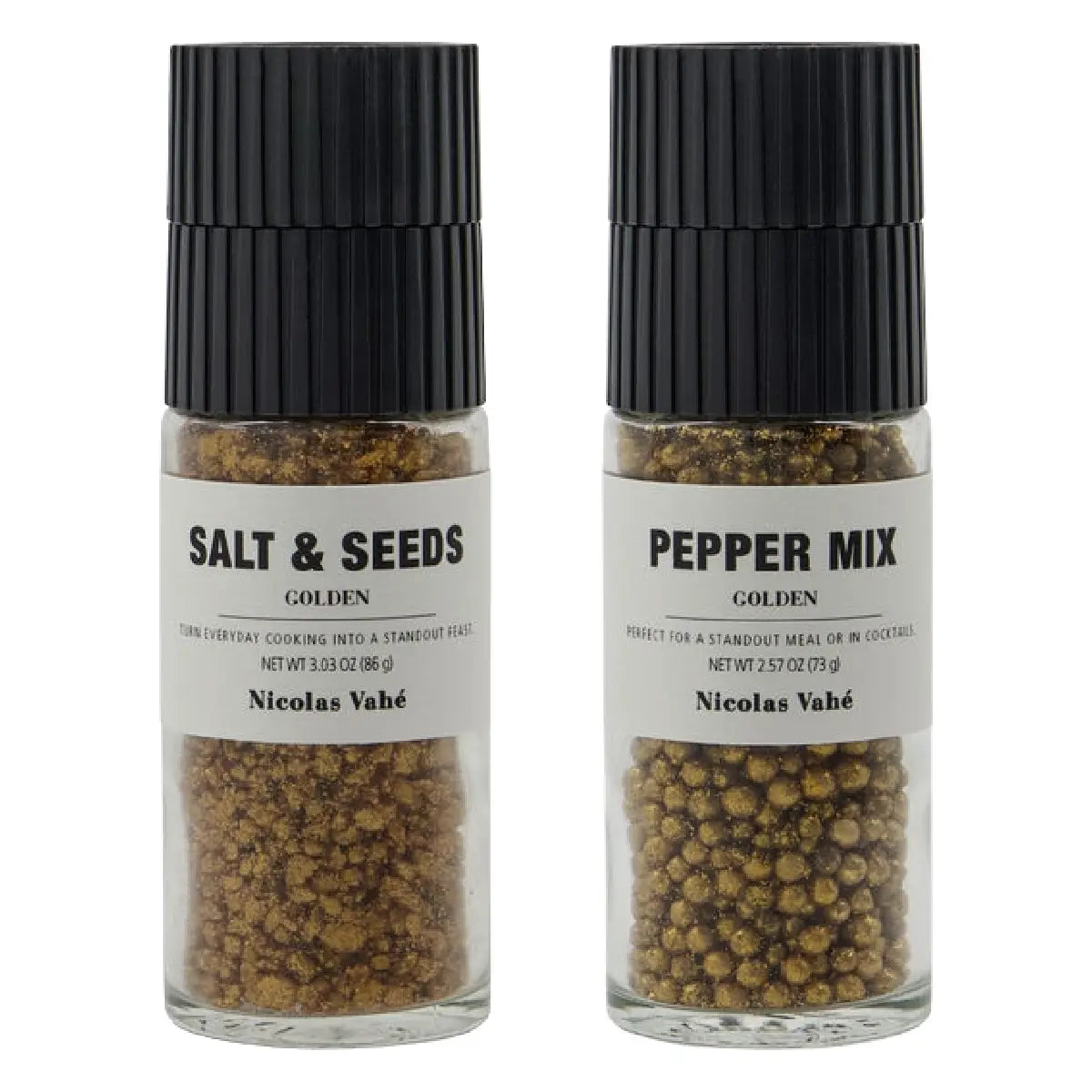 Nicolas Vahé gaveæske med Golden Pepper Mix og Golden Salt & Seeds, 86 g