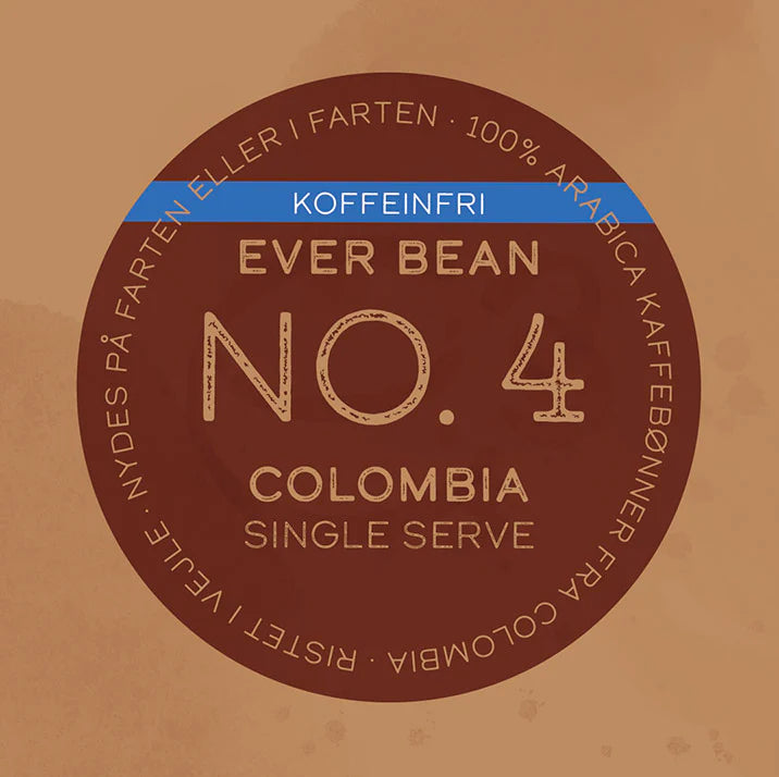 EverBean Single Serve No. 04 Colombia Decaf økologisk koffeinfri Arabica kaffe i drypfilter