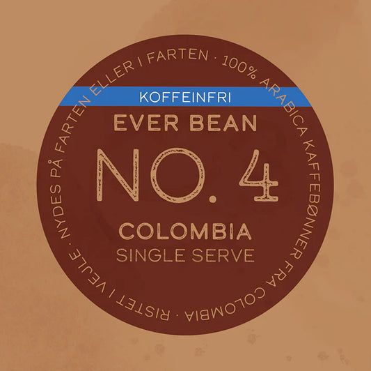 EverBean Single Serve No. 04 Colombia Decaf økologisk koffeinfri Arabica kaffe i drypfilter