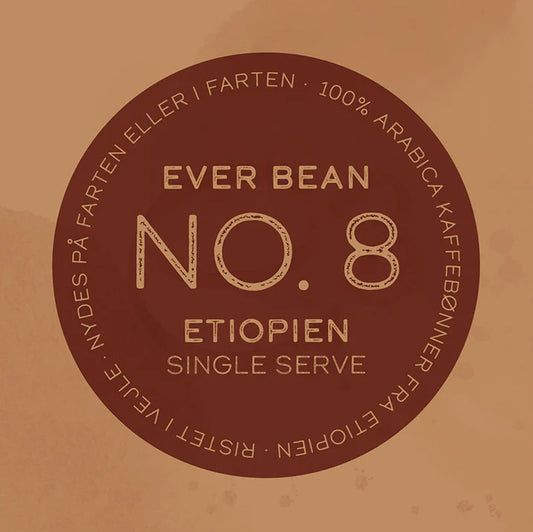 EverBean Single Serve No. 08 Etiopien Arabica kaffe i drypfilter til én kop