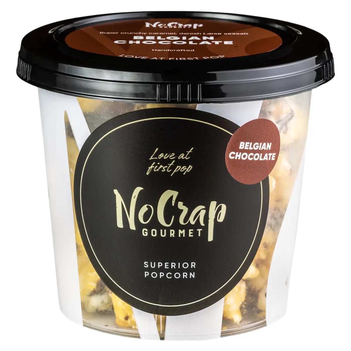 NoCrap Gourmet Belgisk Chokolade Popcorn 65 g med karamel og Læsø havsalt