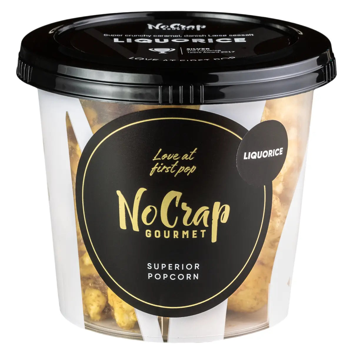 NoCrap Gourmet Lakrids Popcorn 65 g med karamel og Læsø havsalt