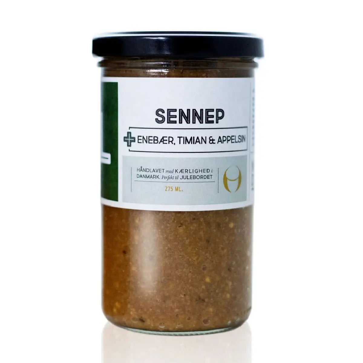 NORDISK JUL sennep med enebær, timian og appelsin, 212 ml – julesennep med hele sennepskorn, sødet med brun farin og honning, krydret og aromatisk til julemad, pølser og sandwich
