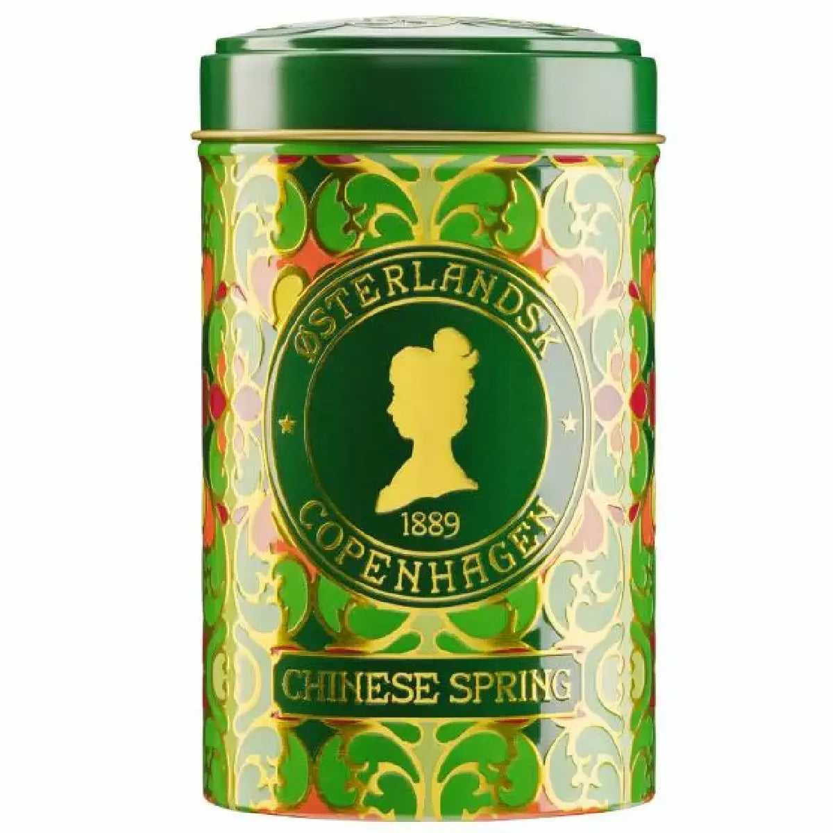 Østerlandsk Thehus Kinesisk Forårs Te med sort og grøn te, rose, jasmin og bergamotte i dåse 125 g