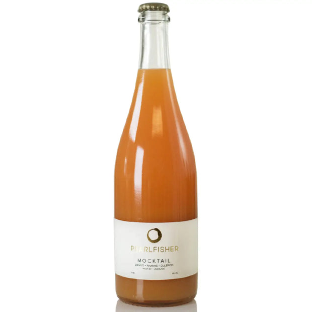 Pearlfisher alkoholfri mocktail med mango, ananas, gulerod, ingefær og limeblade, 75 cl – tropisk frugtighed med frisk ingefær og citrusnoter, klar til servering iskold med knust is, 0% vol.