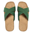 Shangies by Stilov Unisex#1 Groovy Grass grønne sandaler med brede remme og jutesål